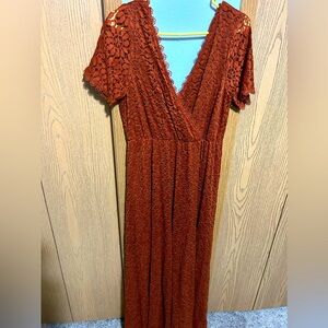 Women’s XL Baltic Barn Burnt Orange Dress